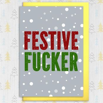 Carte de Noël avec gros mots : Festive Fucker 4