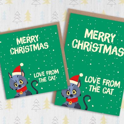 Cartolina di Natale per animali domestici: amore dal gatto