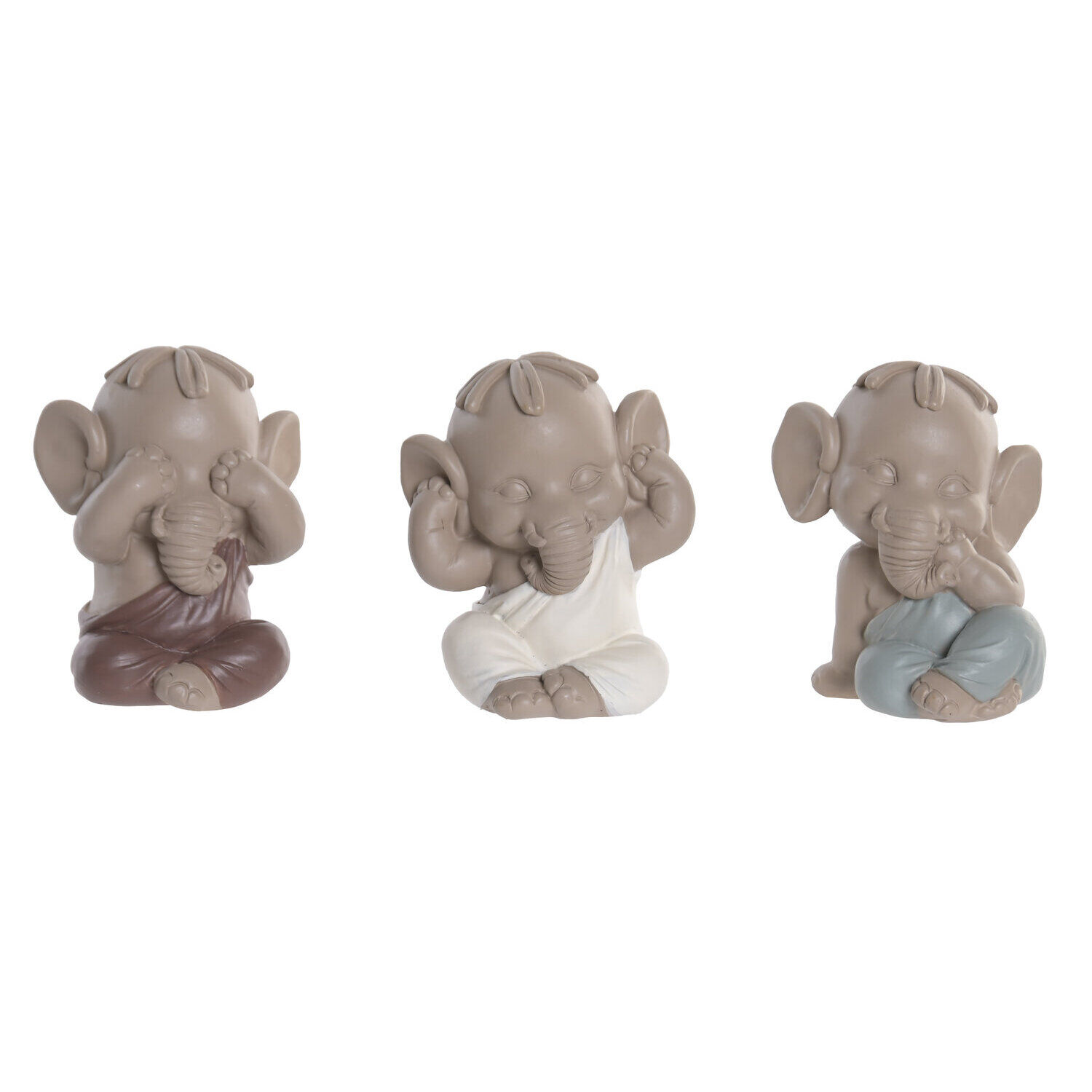 Resin Figure 7.5X6.5X9 Elephant 3 Assorted.