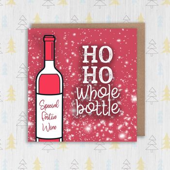 Carte de Noël du vin : Ho ho toute la bouteille 2