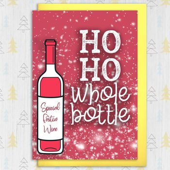 Carte de Noël du vin : Ho ho toute la bouteille 3