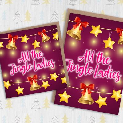 Weihnachtskarte: Jingle Ladies