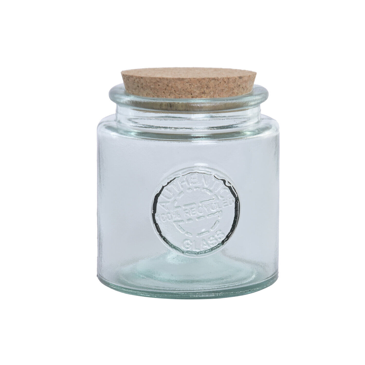 Tarro Vidrio Reciclado Corcho 12X12X13 800Ml