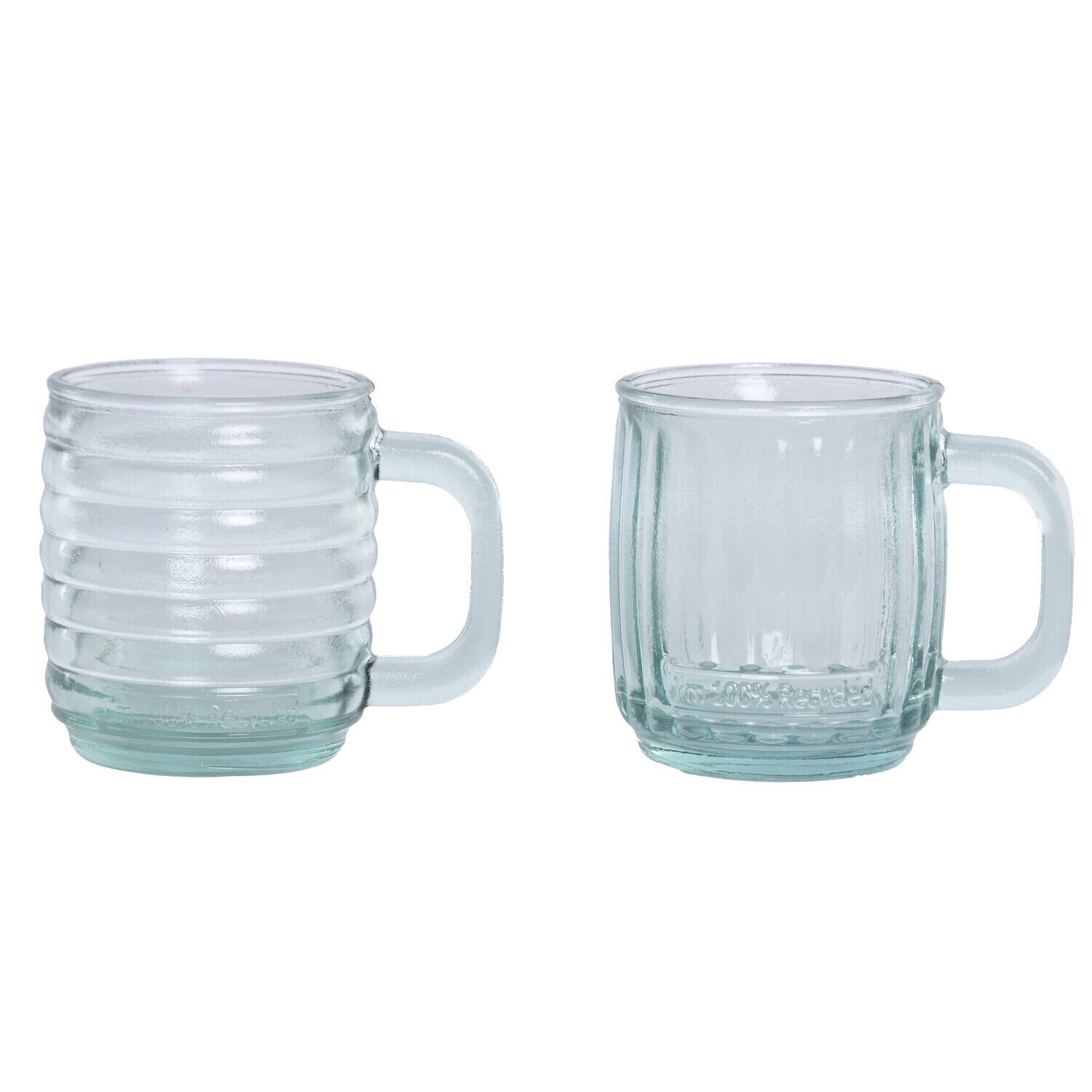 Mug Vidrio Reciclado 12X11X13 400Ml 2 Surt.