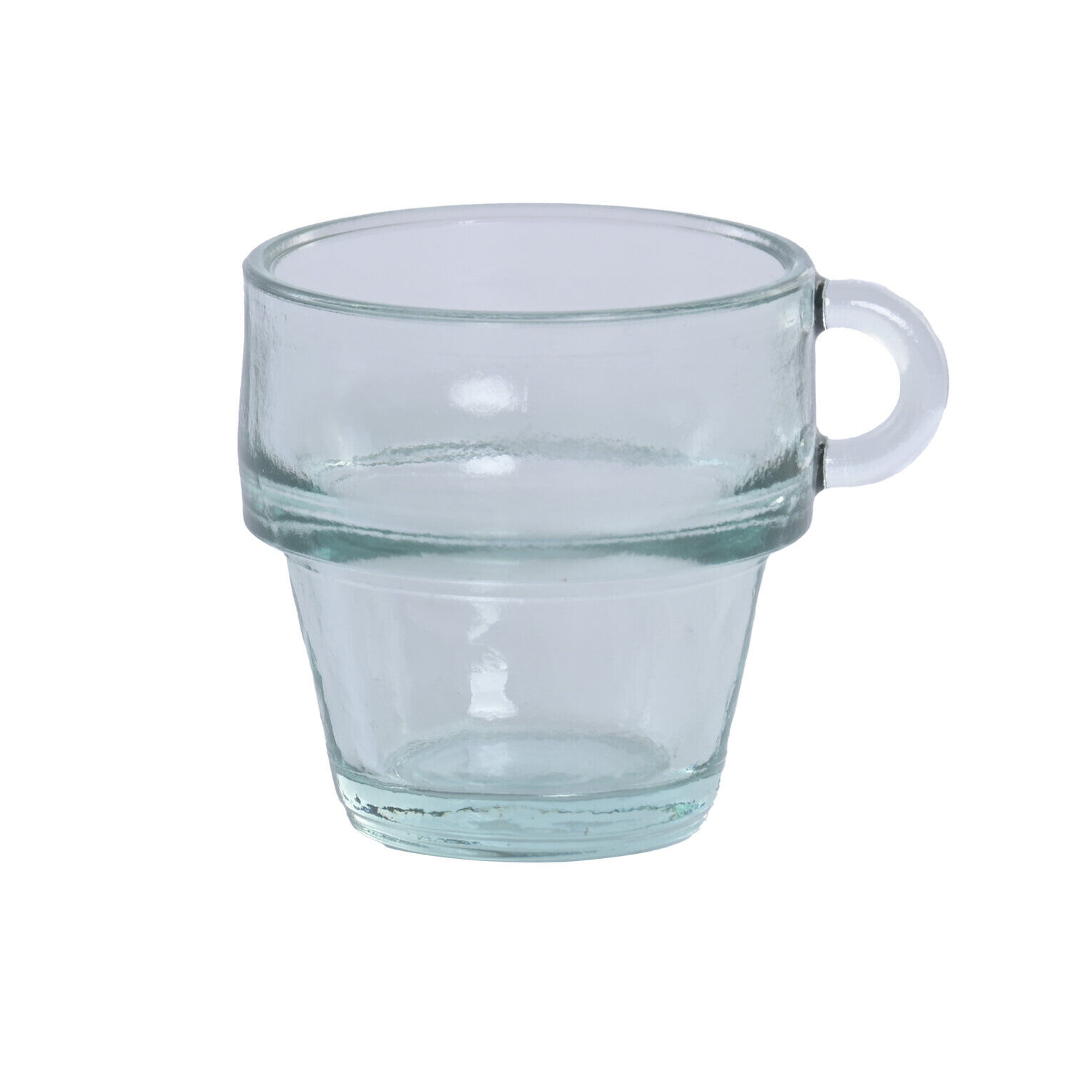 Taza Vidrio Reciclado 8X6,5X6,5 100Ml Cafe