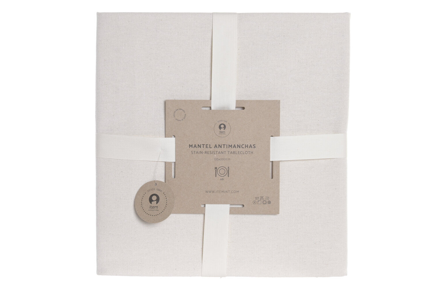 Stain-resistant tablecloth, recycled cotton, 135x200 cm, 210 g