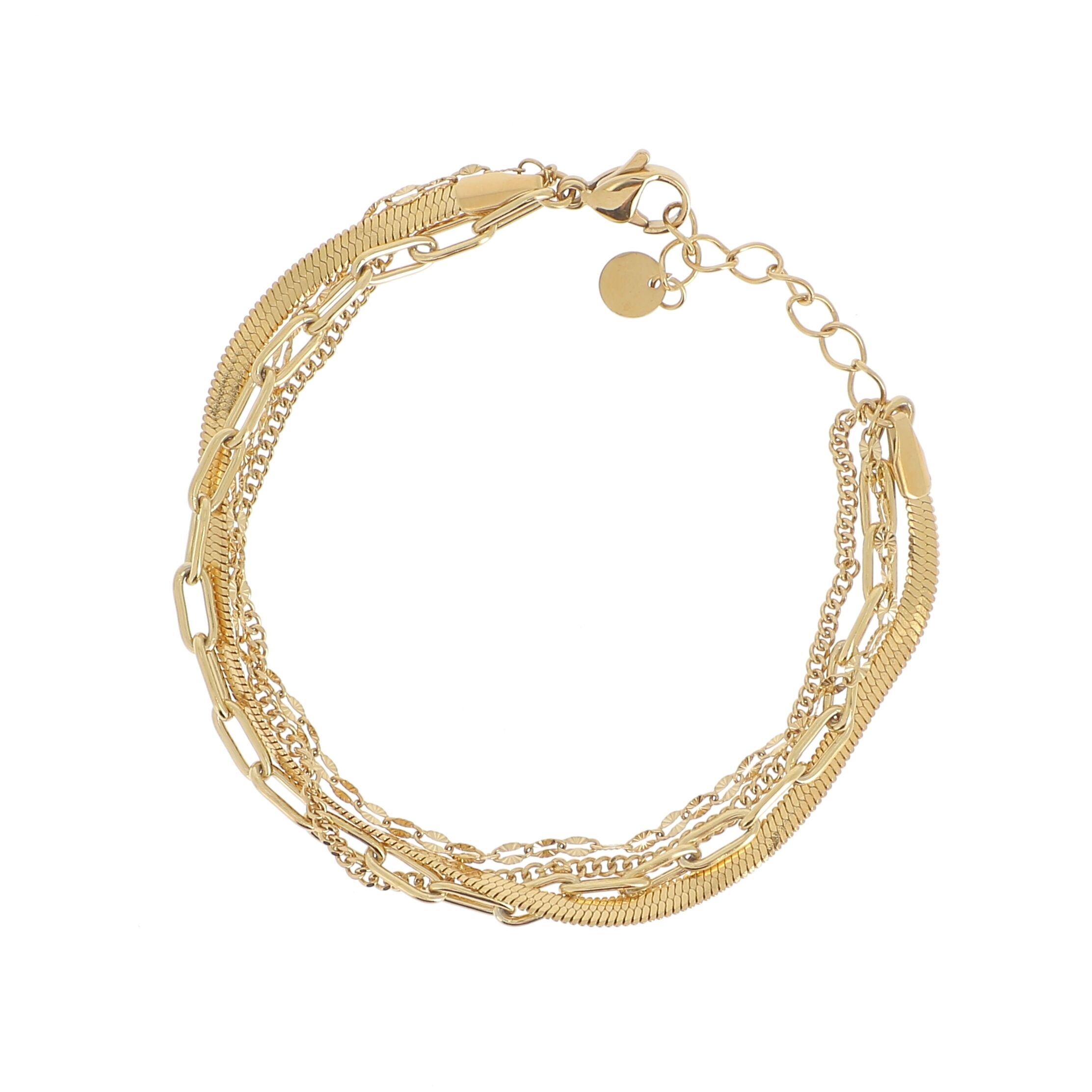 4-row bracelet with mesh