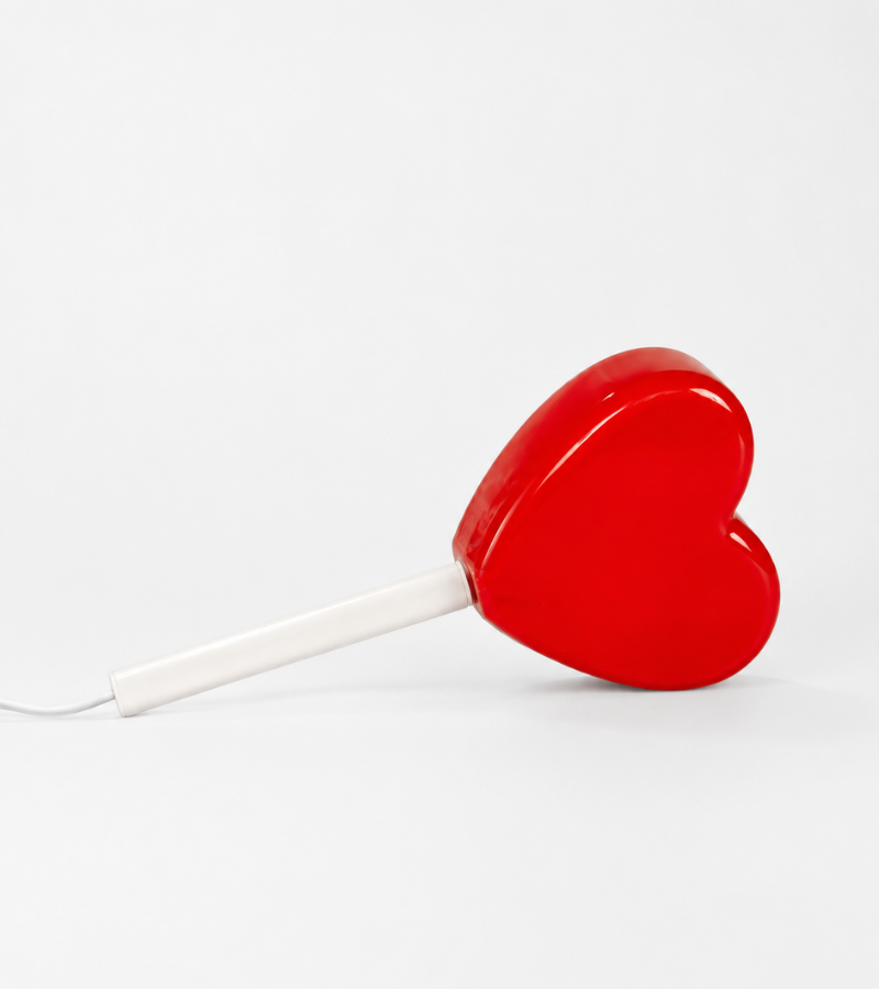 Heart lollipop wall lamp
