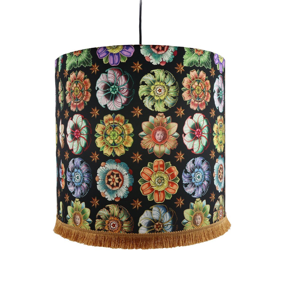 Ceiling/Pendant Light 40x36cm with Rosette Fringes