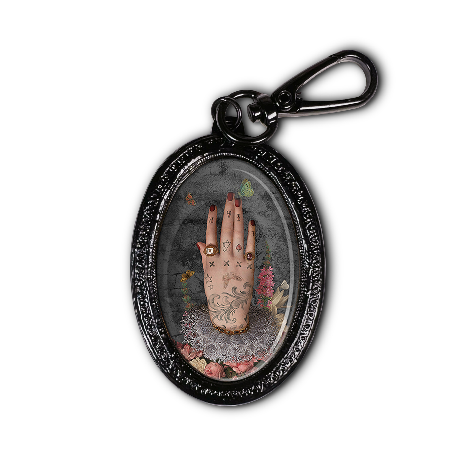 BLACK KEYCHAIN ​​MANO PODEROSA