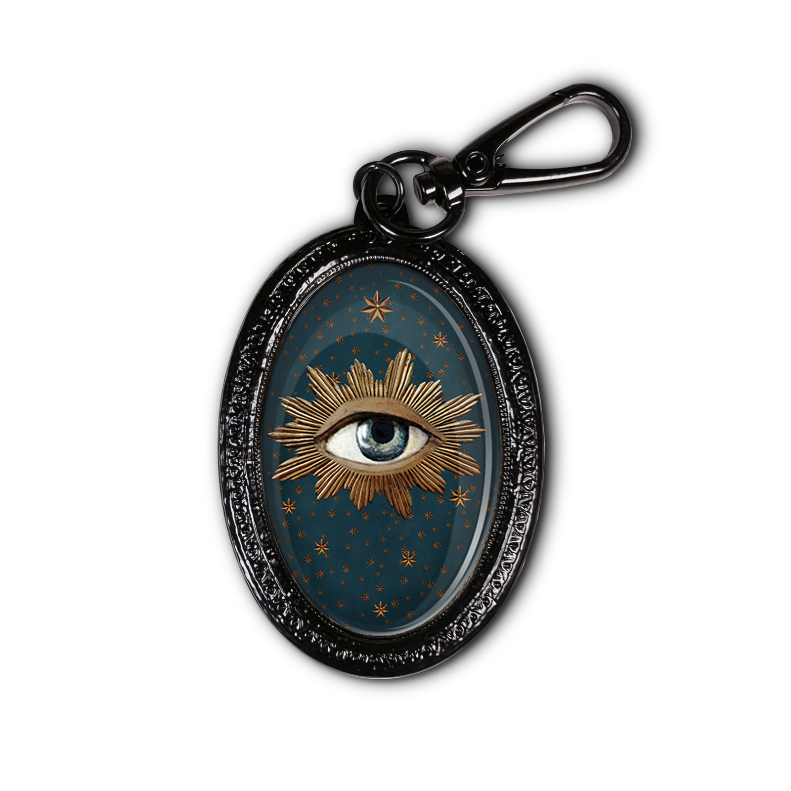 BLACK KEYCHAIN ​​WITH SACRED EYE