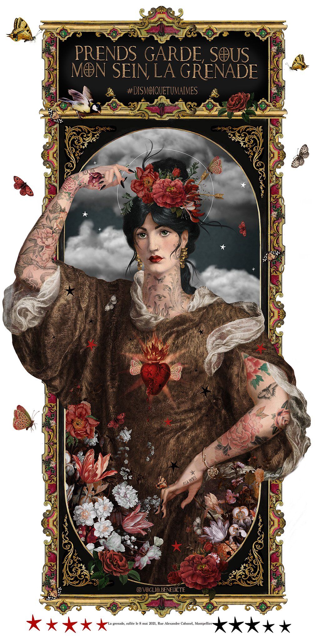 STREET ART COLLAGE THE POMEGRANATE