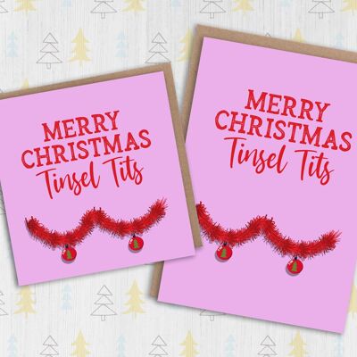 Tarjeta de Navidad: Tinsel Tits