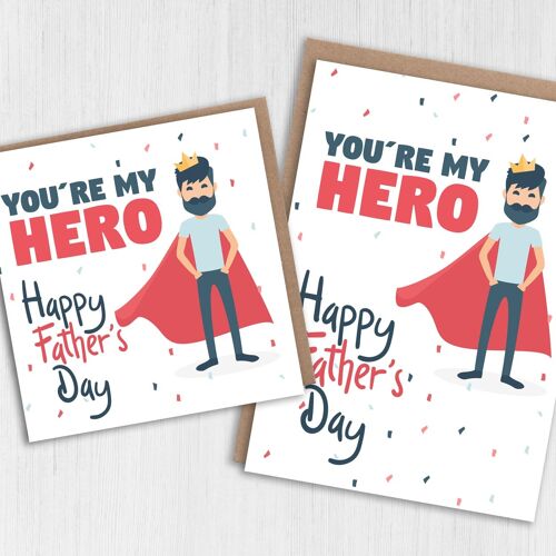 Father's Day card: You're my hero