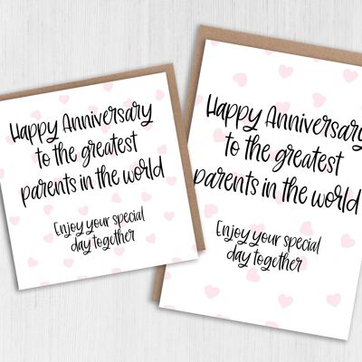 Anniversary card: Greatest parents in the world