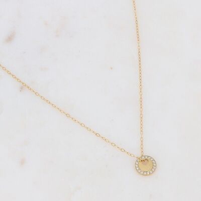 Golden necklace - Love and zirconias