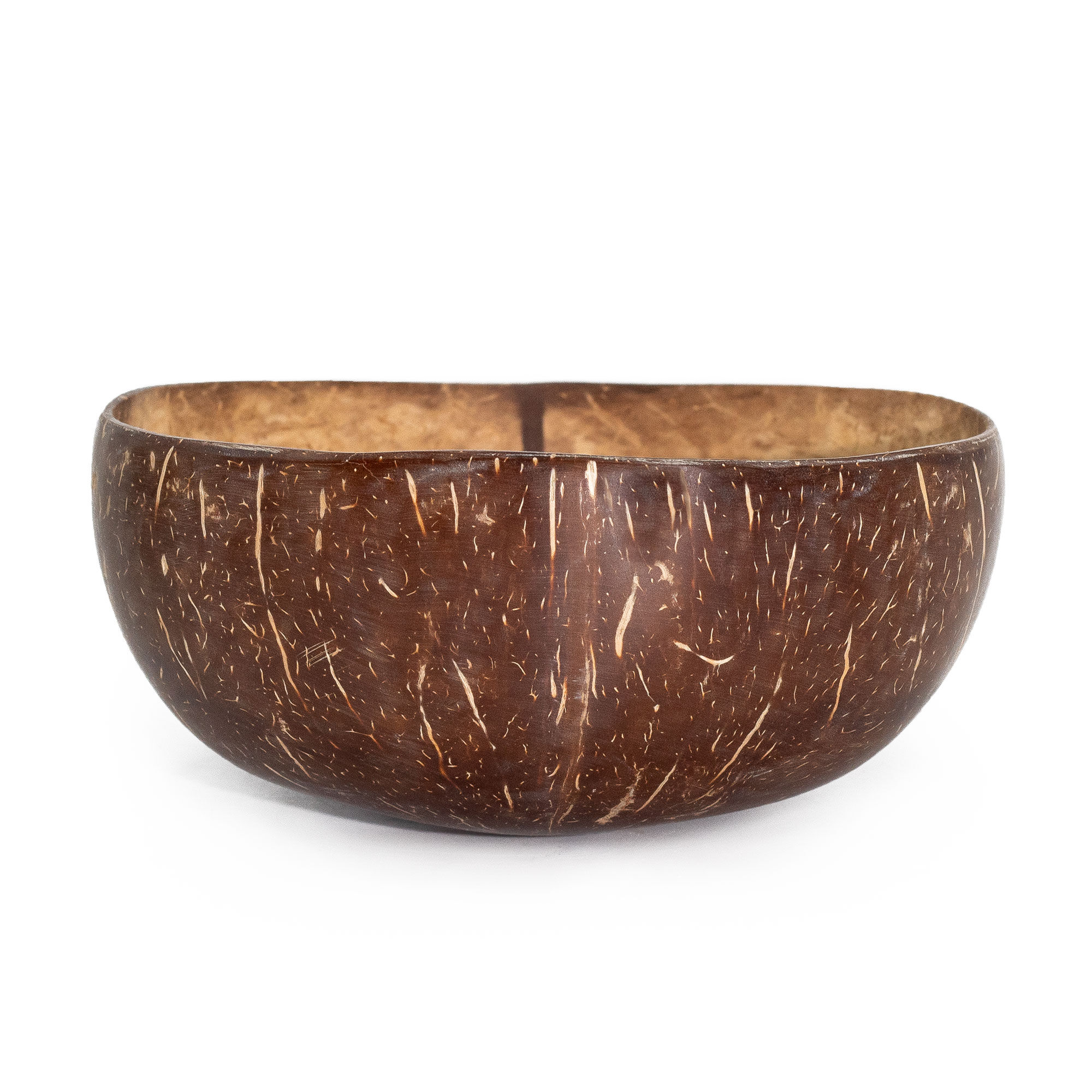 6x Medium Natural Coconut Bowl - for craft use - 6x13 cm