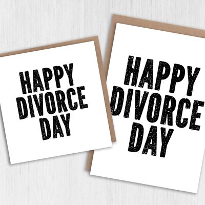 Tarjeta de divorcio: feliz día del divorcio
