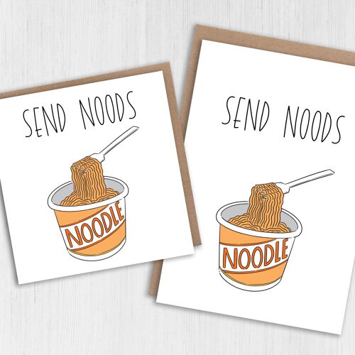 Anniversary, Valentine's Day card: Send noods