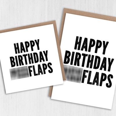 Rude birthday card: Pissflaps