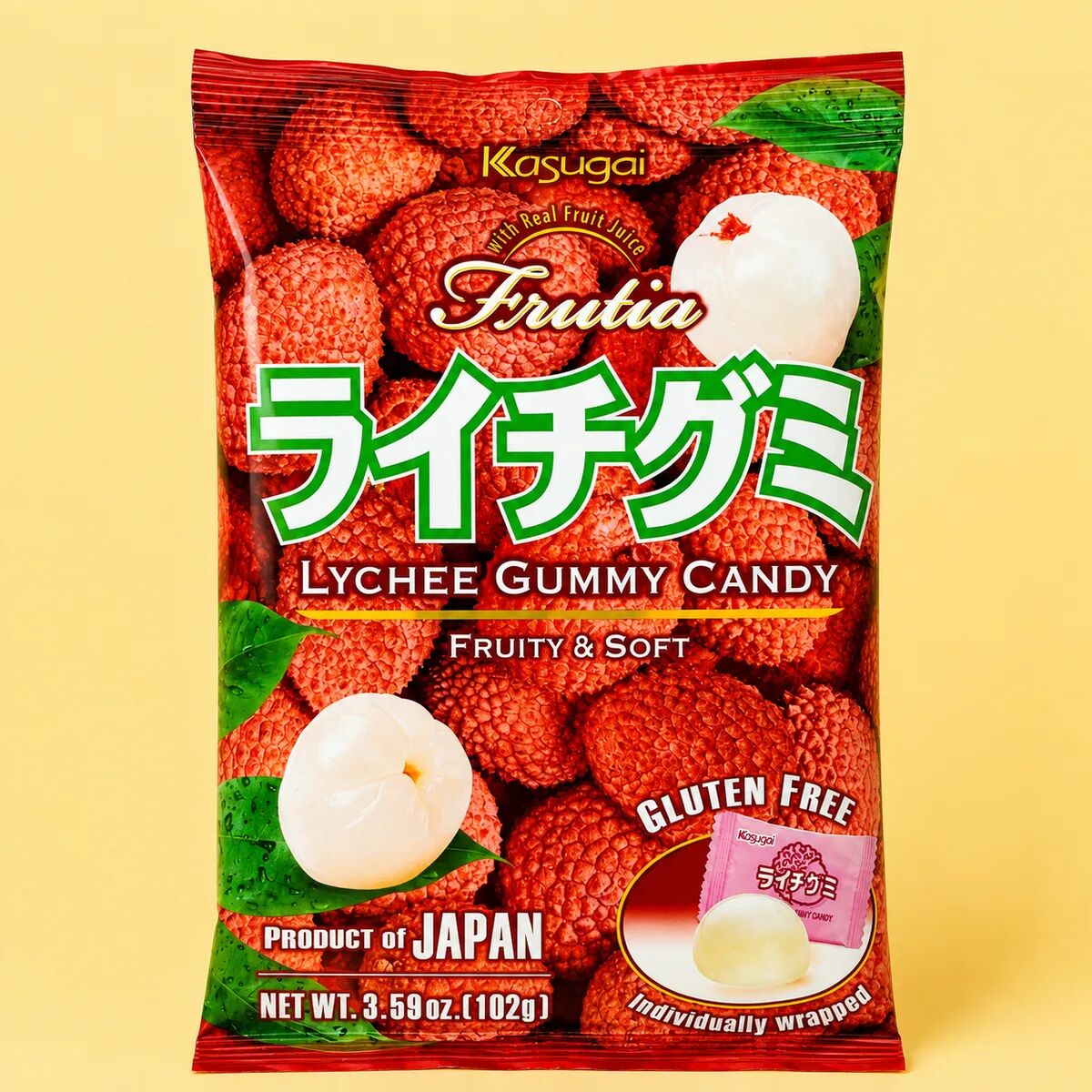 Kasugai – Frutia Gummies Litchi 102g x3