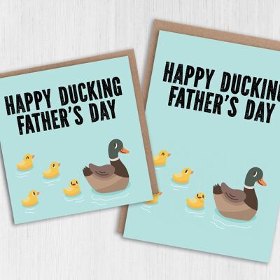 Vatertagskarte: Happy Ducking Vatertag