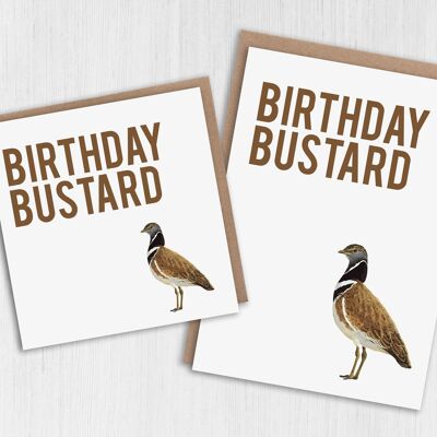 Birthday card: Birthday bustard