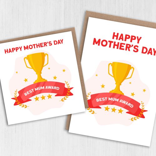 Mother's Day card: Best mum award