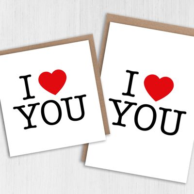 Anniversary, Valentine's Day card: I heart you