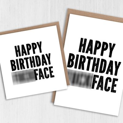 Rude, swear word birthday card: Fuckface