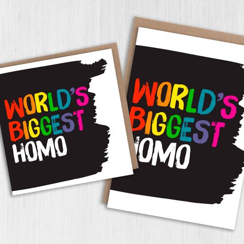 LGBTQ+ card: World's Biggest Homo