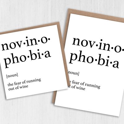 Geburtstagskarte: Wörterbuchdefinition von Novinophobie