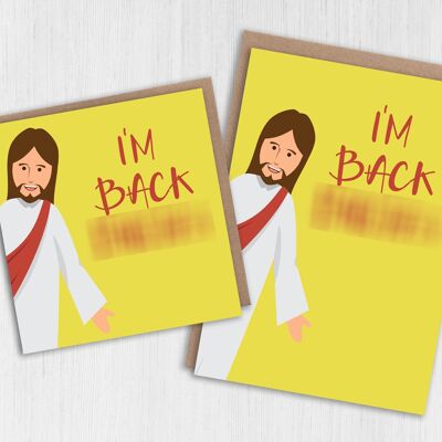 Rude, swear word Easter card: I'm back bitches