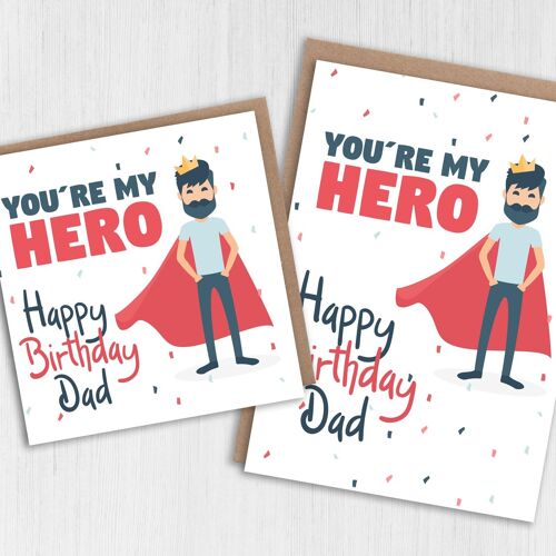 Dad birthday card: You're my hero
