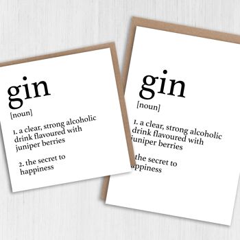 Carte d'anniversaire : définition du dictionnaire du gin 1