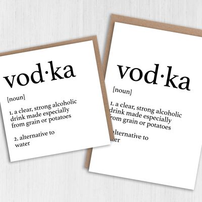Tarjeta de cumpleaños: Definición del diccionario de vodka