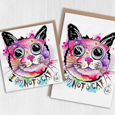 Katriona MacIntosh collection: I am not a cat card