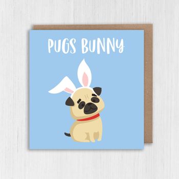 Carte de Pâques : Carlin Bunny 2