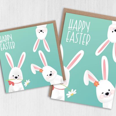 Easter card: Easter bunnies