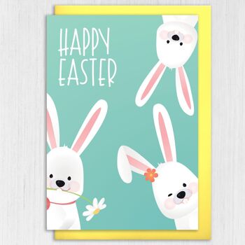 Carte de Pâques : lapins de Pâques 3