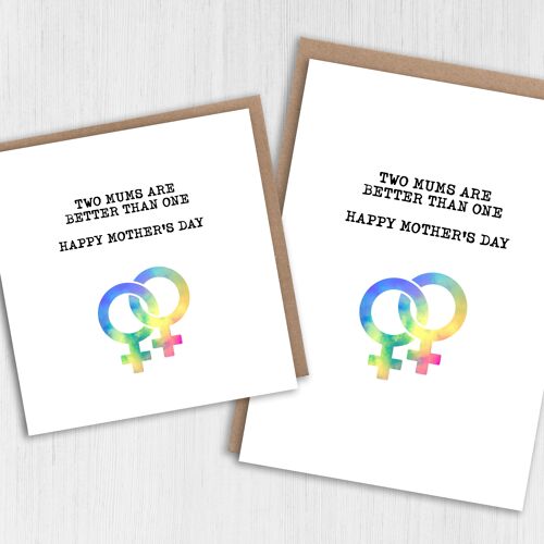 Mother's Day card: Two mums, moms are better than one