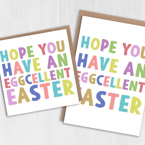 Easter card: Have an eggcellent Easter