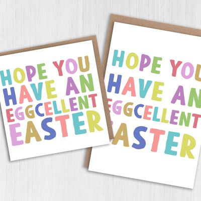 Easter card: Have an eggcellent Easter