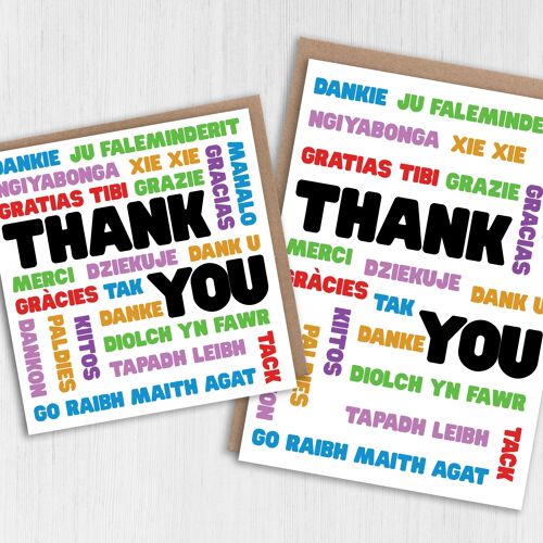 Thank you card: Languages: A5