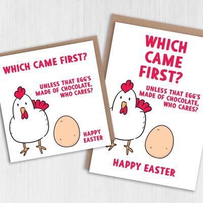 Easter card: Chicken or egg?
