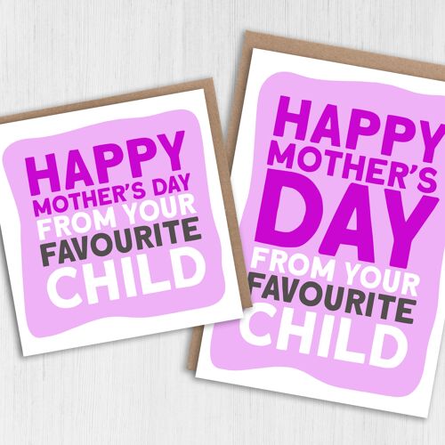 Mother's Day card: From your favourite child