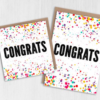 Congratulations card: Confetti - Congrats