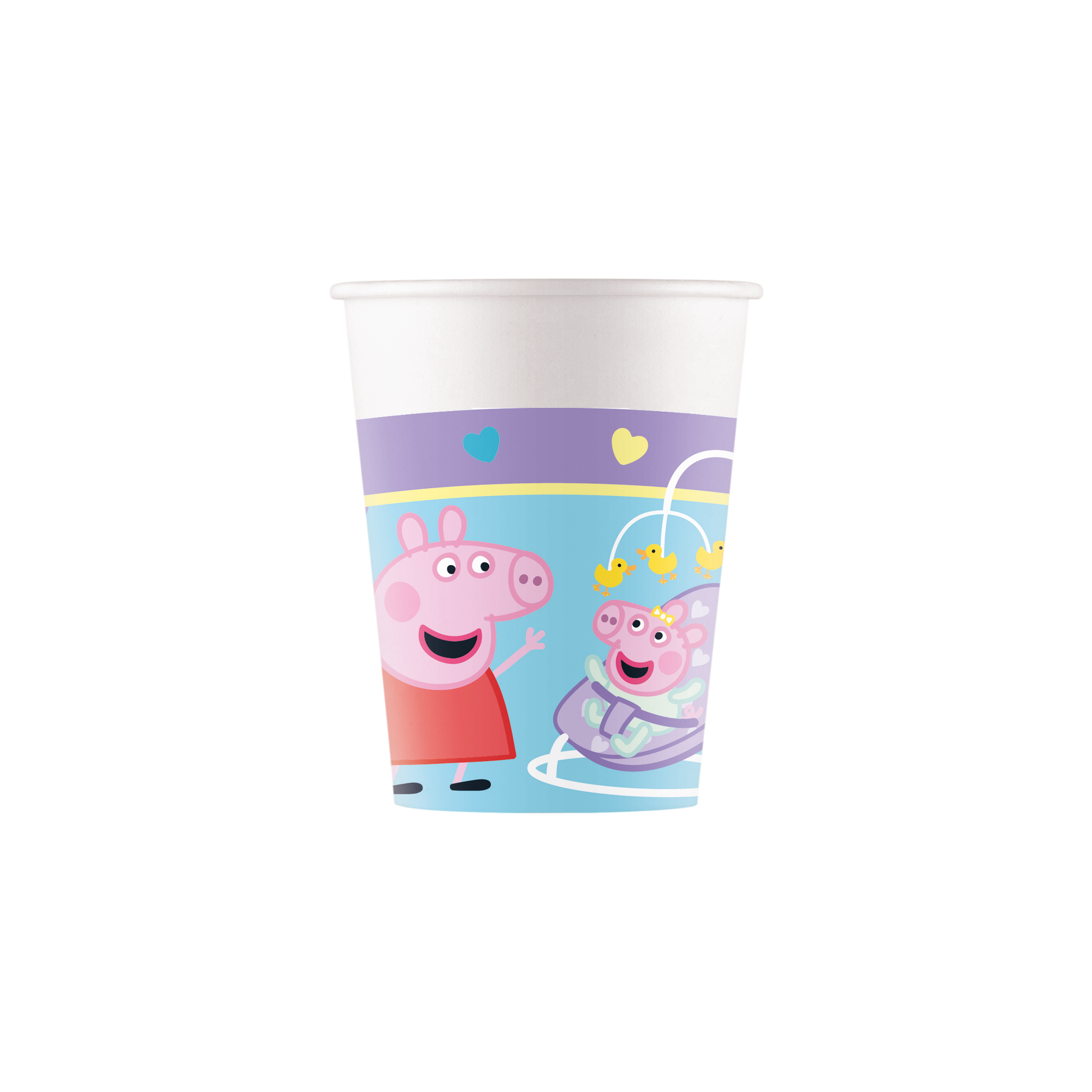 8 FSC-zertifizierte Pappbecher 200 ml – Peppa Pig – Mit Liebe hergestellt