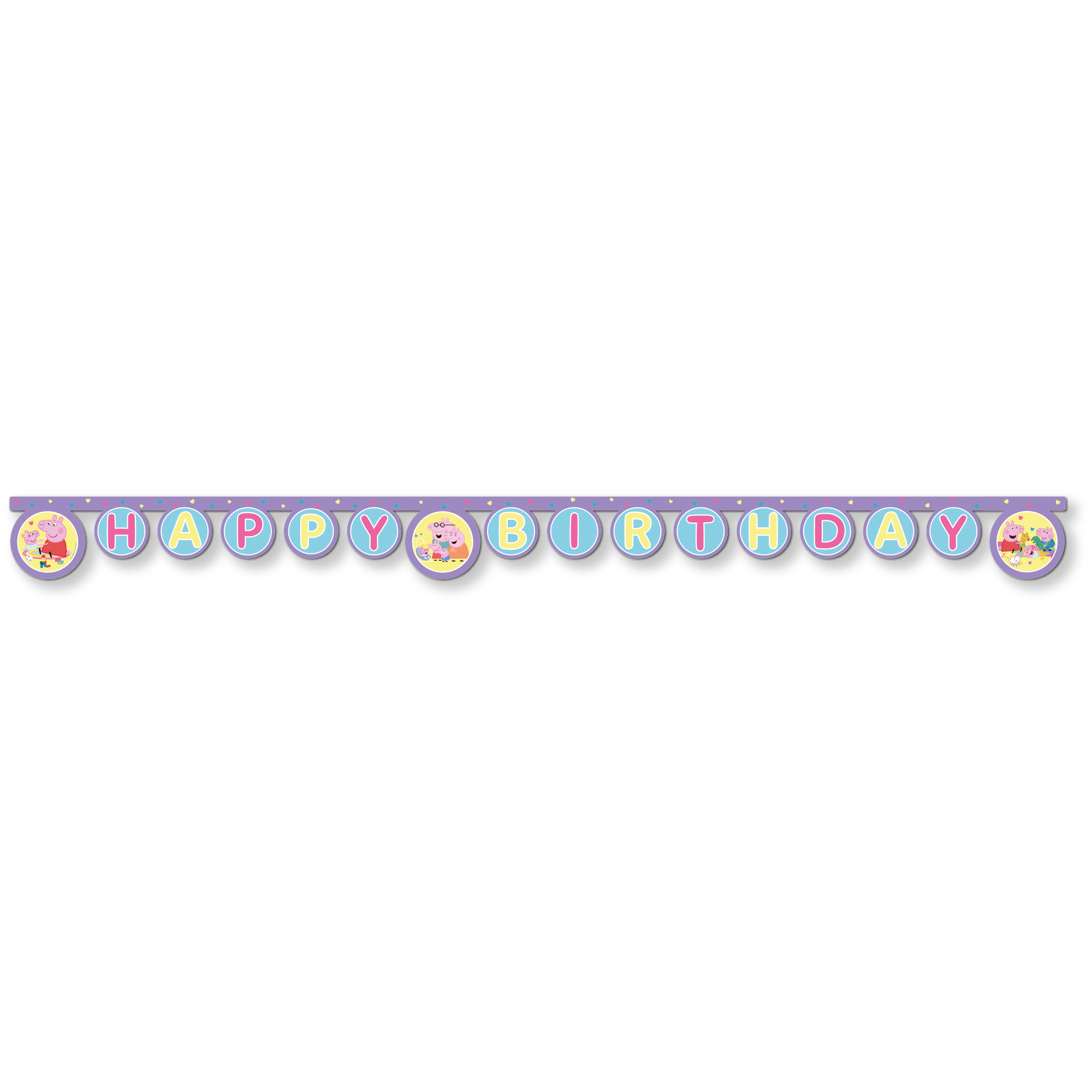 1 FSC-zertifiziertes „Happy Birthday“-Papierbanner – Peppa Pig – Mit Liebe gemacht