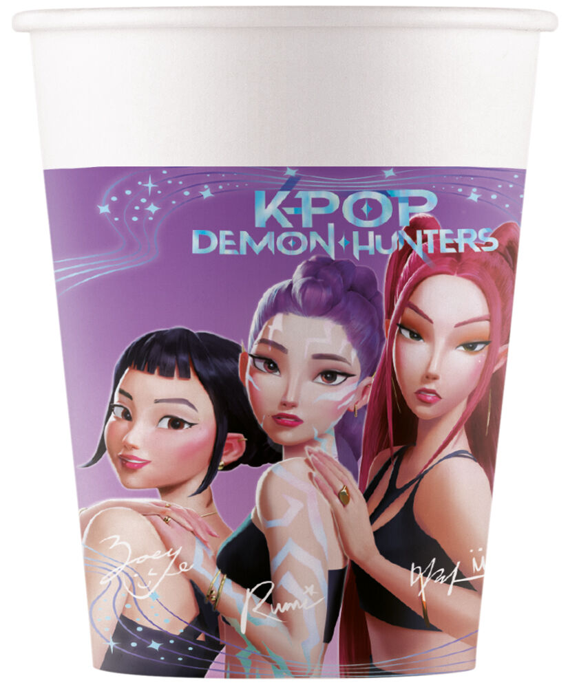 8 Pappbecher 200ml FSC K-POP Demon Hunters